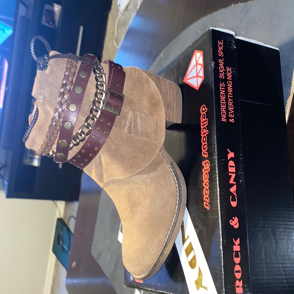 Suede and Leather Ankle Boots